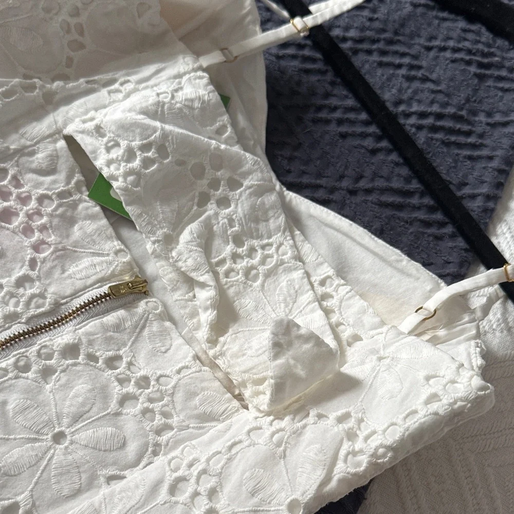 Lilly Pulitzer Ivory Floral Lace Intimate - Picture 6 of 10